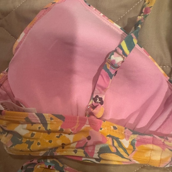 Anne Cole Limited Edition Swim V-WIRE TOP & SHIRRED Bottom: Size Large Floral - Picture 5 of 9